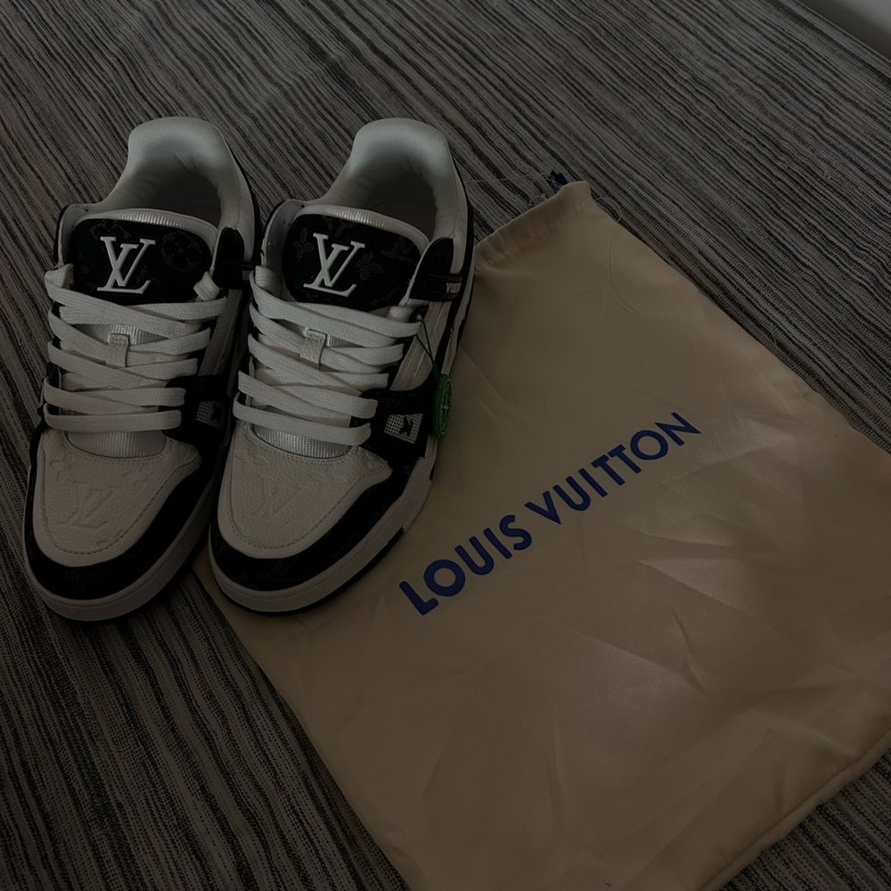 Louis Vuitton Monochrome Sneakers with Logo